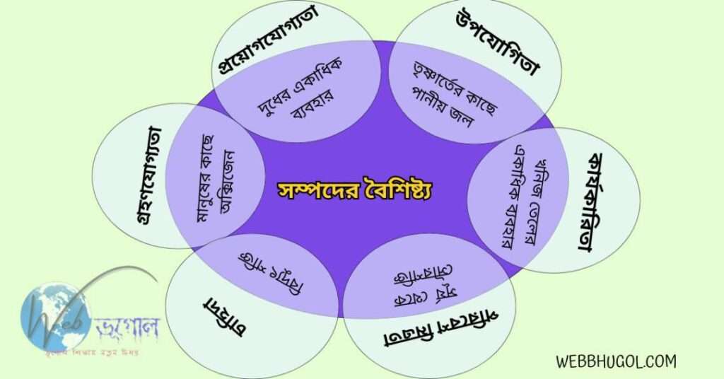 সম্পদের বৈশিষ্ট্য