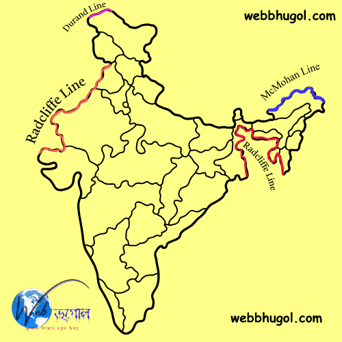 বিভিন্ন দেশের মধ্যে সীমানা ও সীমারেখার নামঃ