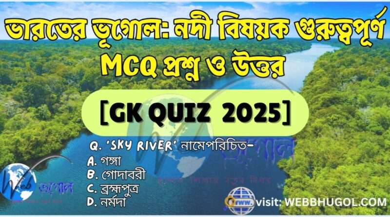 Top Indian Geography River MCQ Questions with Answers [GK Quiz 2025]