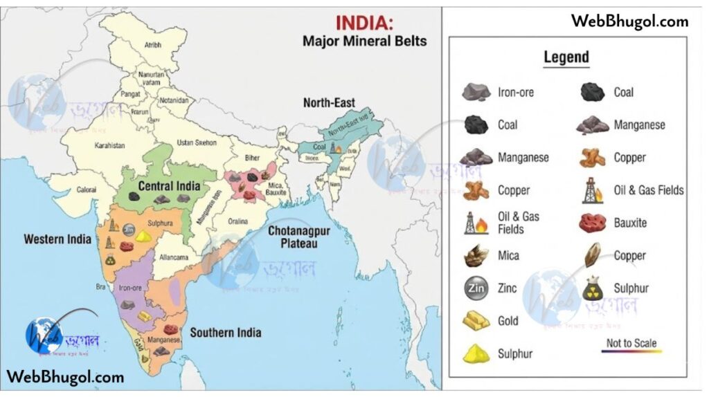 ভারতের খনিজ ও শক্তি সম্পদ মানচিত্র ও তালিকা