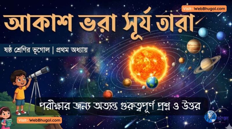 class-6-geography-chapter-1-akash-bhara-surja-tara | আকাশ ভরা সূর্য তারা প্রশ্ন উত্তর