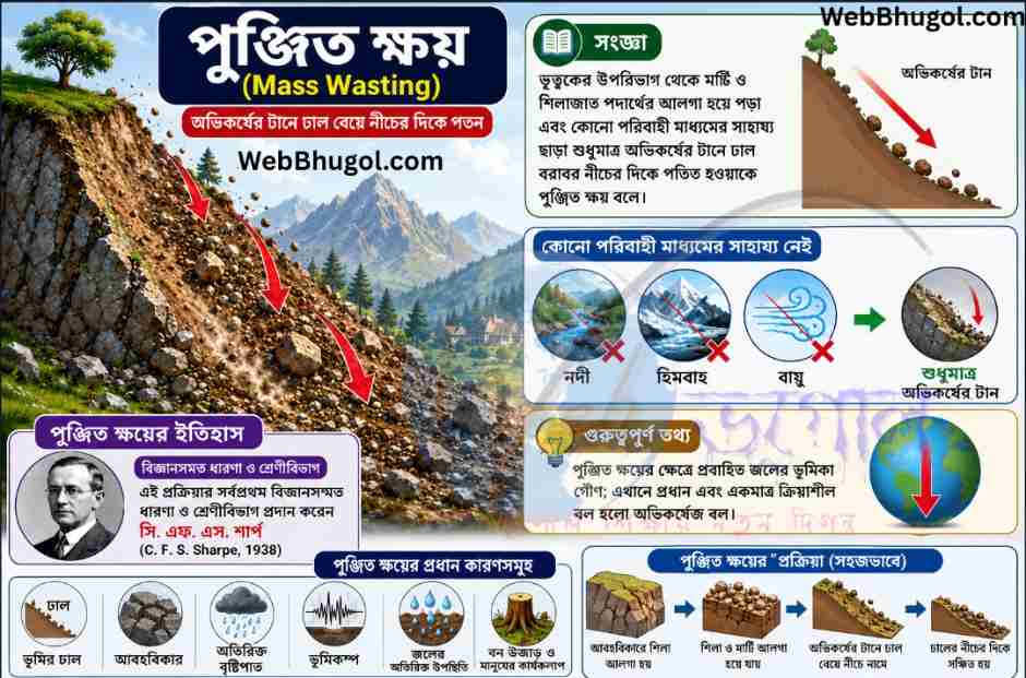 পুঞ্জিত ক্ষয় ইনফোগ্রাফিক্স Class 12 Semester 3 Geography